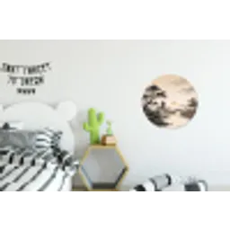 Azië - Landschap - Kleurrijk Wandcirkel aluminium klein -kinderkamer