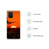 Zonsondergang - Vliegtuig - Oranje - Zon Telefoonhoesje Samsung Galaxy S10 Lite klein -specsS10Lite