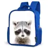 Rachid Racoon Kinderrugzak - Blauw middel -schuin