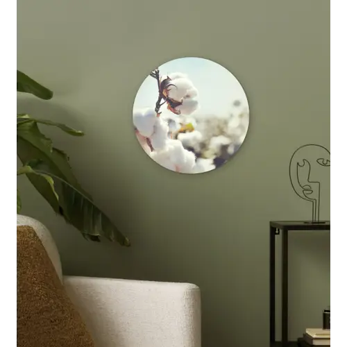 Planten - Bloem - Tak - Natuur Wandcirkel kunststof plaat 5mm dik klein -sfeer3