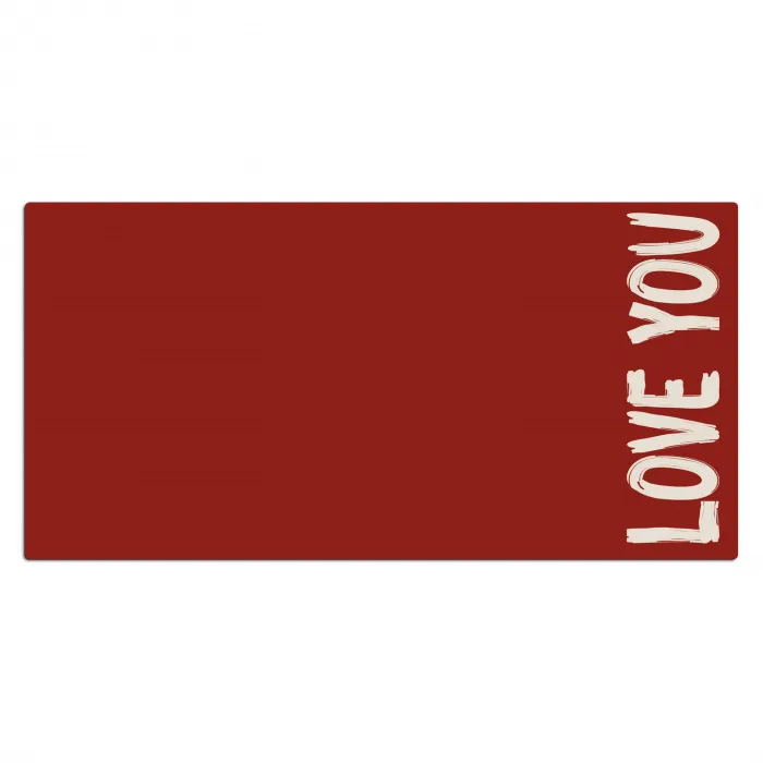 Schuin - Loveyou - Rood Muismat XXL klein -3d_leeg