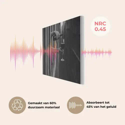Wijnfles - Glas - Handen - Raam PET vilt klein -USP_NL