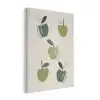 Appels - Groen - Illustratie - Bladeren PET vilt klein -3d
