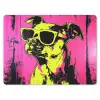 Hond - Zonnebril - Roze - Art muismat rubber klein -3d