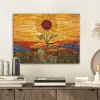 Zonnebloem - Mozaïek - Zonsondergang - Geel PET vilt klein -sfeer1