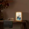 Abstract - Kunst - Gold - Blauw Light Box met kabel (Tafellamp) klein -sfeer4
