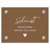 Bruin - Sierlijk Naambord Rechthoek middel -3d