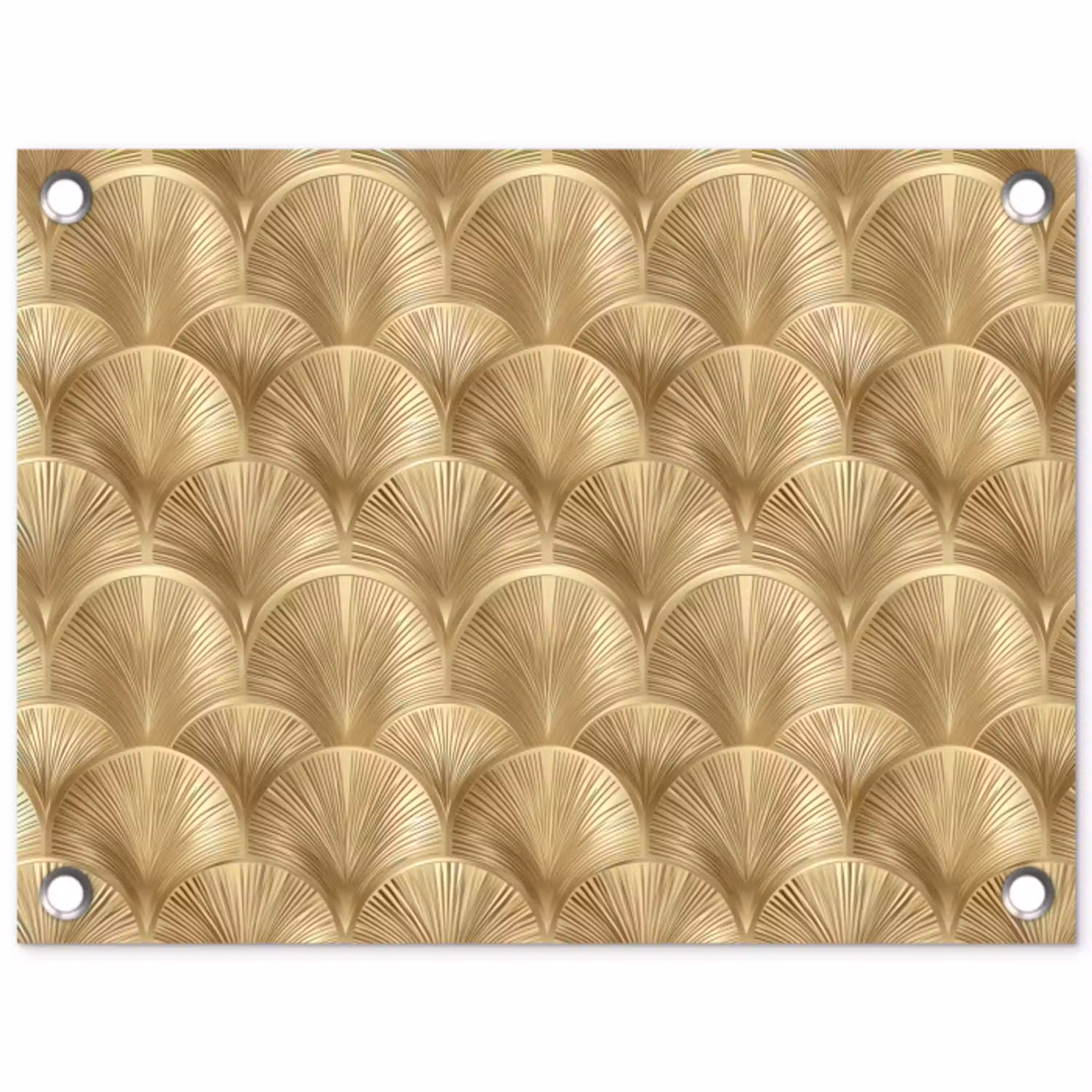 Patroon - Waaier -  Goud tuinposter los doek klein 239 -3d