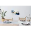 Goud - Blauw - Watercolor - Kunst - Modern Muursticker klein -eettafel