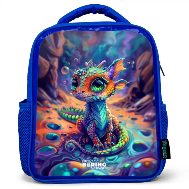 Sierlijke saffierdraak Kinderrugzak - Blauw middel -3d