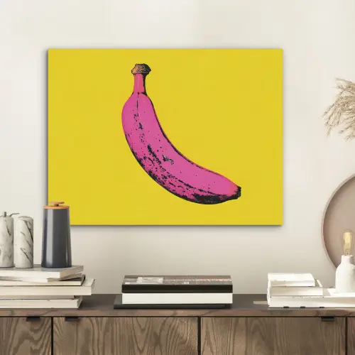 Banaan - Grafisch - Geel PET vilt klein -sfeer1