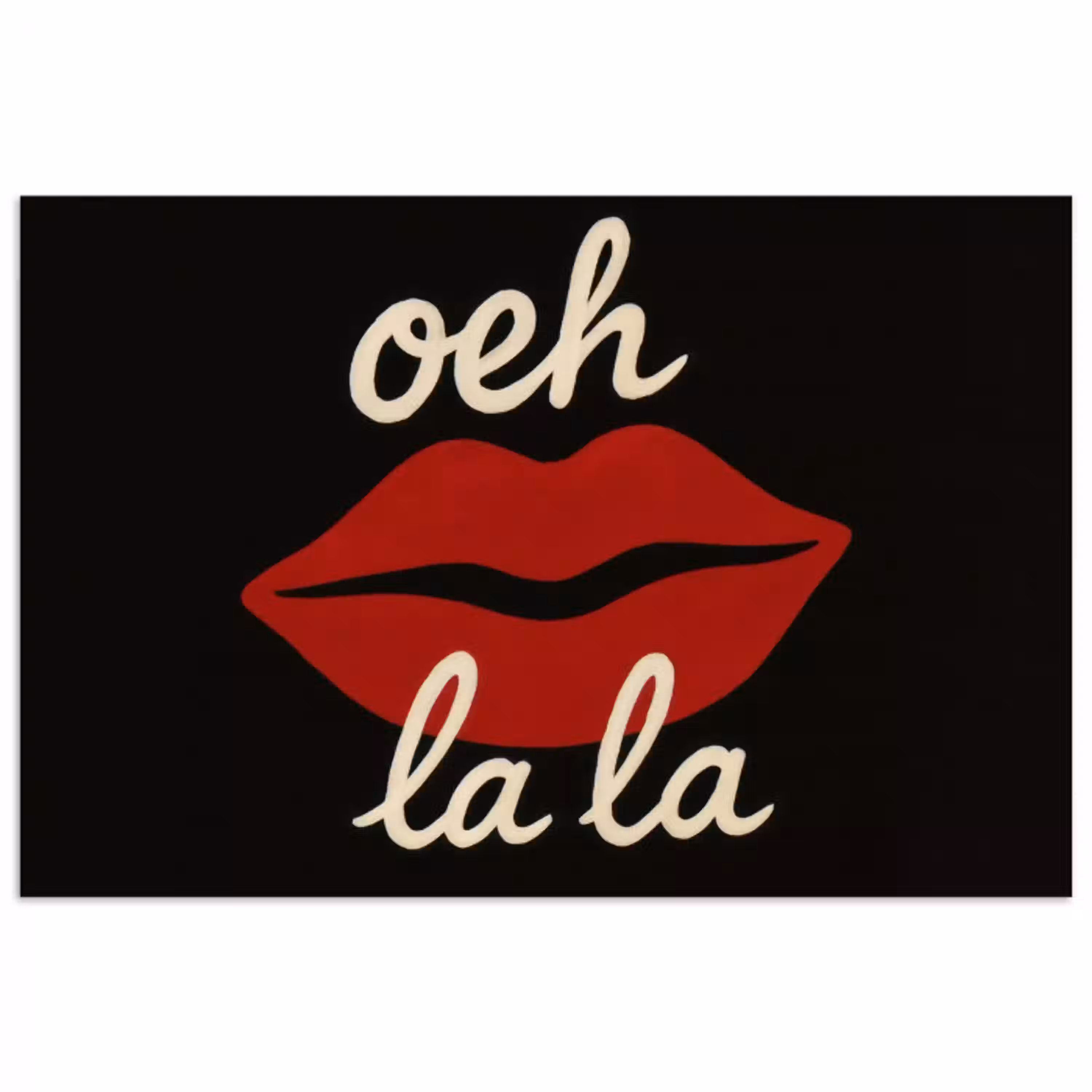Lip - Rood - Quote poster papier klein -3d