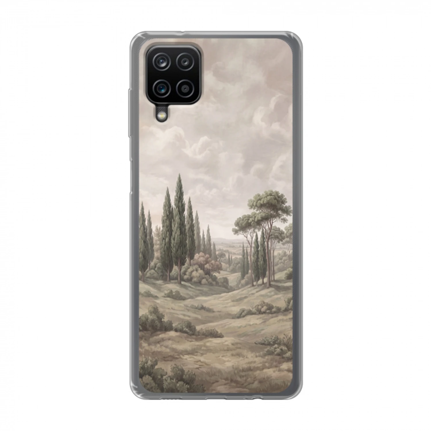 Vallei - Bos - Natuur - Groen Telefoonhoesje Samsung Galaxy A12 klein -3d