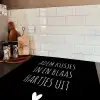 Spreuken - Adem kusjes in en blaas hartjes uit - Quotes Inductie beschermer vinyl 3mm middel -sfeer3