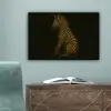 Zebra - Strepen - Goud canvas 2cm klein -sfeer4