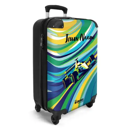 Retro racer NBS - Handbagage koffer - Kinderen Unisex middel -productfoto_3d