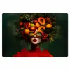 Vrouw - Vruchten - Papaja - Ananas Placemat vinyl groot -zzsfeer1_Kitchenyeah-website