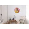 Tijger - Bril - Geel - Jasje Wandcirkel aluminium klein -woonkamer