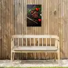 Steak - Hart - Bestek Tuinposter op houten frame 2 cm dik klein -sfeer4