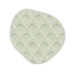 Waaiers - Patroon - Groen Wandcirkel Organisch Aluminium middel 851 -3d