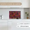 Waterverf - Rood - Geel keuken achterwand spatscherm klein 900 -sfeer4_FR