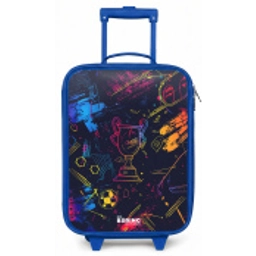 Neon sporttrofee design Kinderkoffer - Blauw klein -zz3dotto