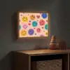 Smileys - Kleurrijk - Hartjes Light Box met batterij (Wandlamp kind) middel -sfeer5_kind