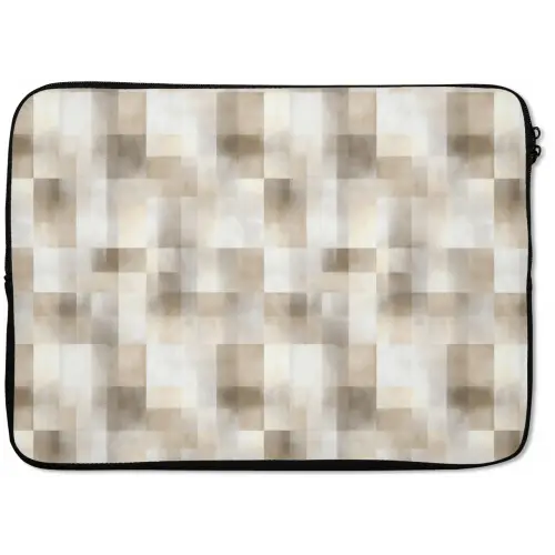 Textuur - Linnen - Beige laptophoes neopreen klein 279 -zkaufland3dotto
