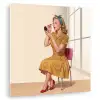 Illustratie - Mascara - Vrouw - Geel plexiglas 5mm klein -zzzproduct_nieuw