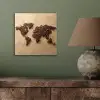Wereldkaart - Zandkleur - Koffiebonen aluminium wit klein -sfeer2