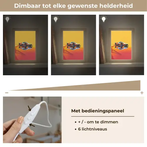 Auto - Race  - F1 - Jongens - Geel - Rood Light Box met kabel klein -USP_dimbaarNL