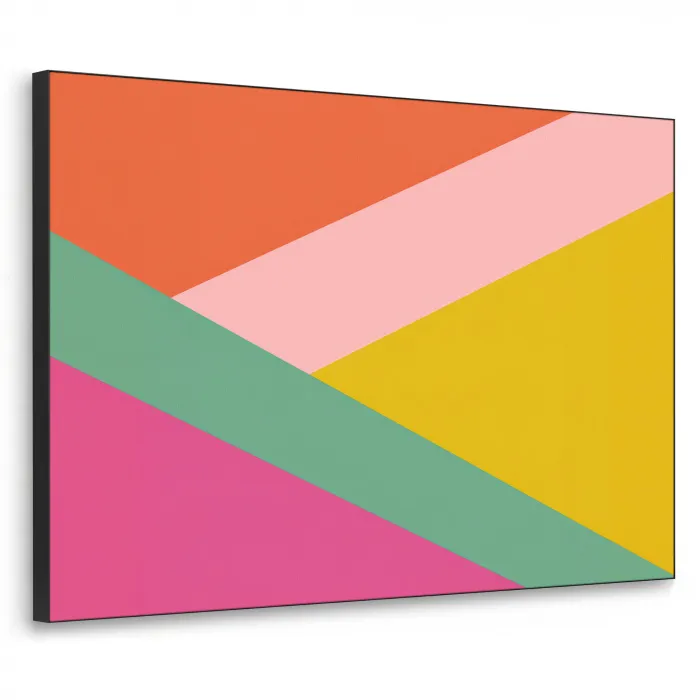 Driehoeken - Kleurrijk - Abstract Textielframe - compleet frame klein -3d