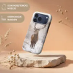 Edelhert - Bos - Sneeuw - Winter - Majestueus Toughcase MagSafe Apple iPhone 17 Pro Max klein -USP_RandenV_NL