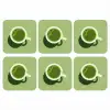 Minimalistisch - Kopjes - Matcha -Groen onderzetter kurk middel -3d