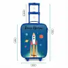 Raket - Planeet - Sterren - Veelkleurig Kinderkoffer - Blauw klein -productfoto_formaten