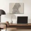 Lijnen - Abstract - Golvend - Zwart PET vilt klein -sfeer5