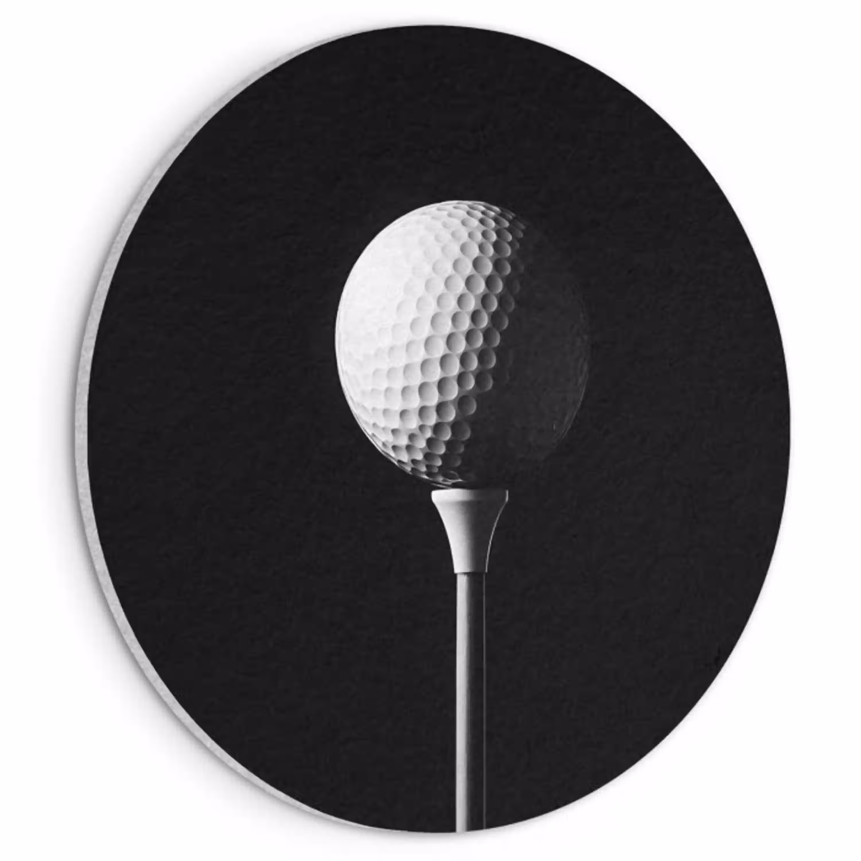 Golfbal - Minimalistisch - Wit Akoestische PET Vilt - Rond klein -3d