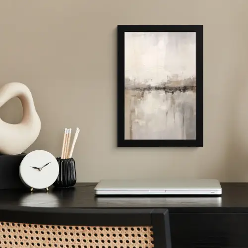 Moderne kunst - Abstract - Beige fotolijst zwart zonder passe partout klein -sfeer1