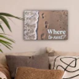 Where to next - Strand - Voetstappen canvas 2cm klein -sfeer1