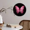 Vlinder - roze - Elegant Wandcirkel behangsticker klein -sfeer3