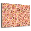 Retro - Bloemen - Patroon Textielframe zwart klein 947 -3d