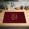 Love your damn self - Kleurrijk - Bordeaux Inductie beschermer vinyl 3mm klein -sfeer5