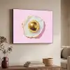 Ei - Disco - Ontbijt - Glitter Textielframe zwart klein -sfeer3