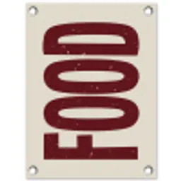 Eten - Japandi - Rood - Decoratie tuinposter los doek klein -3d