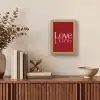 Love - Spiegeling - Rood Light Box met kabel (Tafellamp) klein -sfeer2