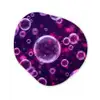 Paars - Bubbels - Schuim Wandcirkel Organisch Forex 3mm klein -3d