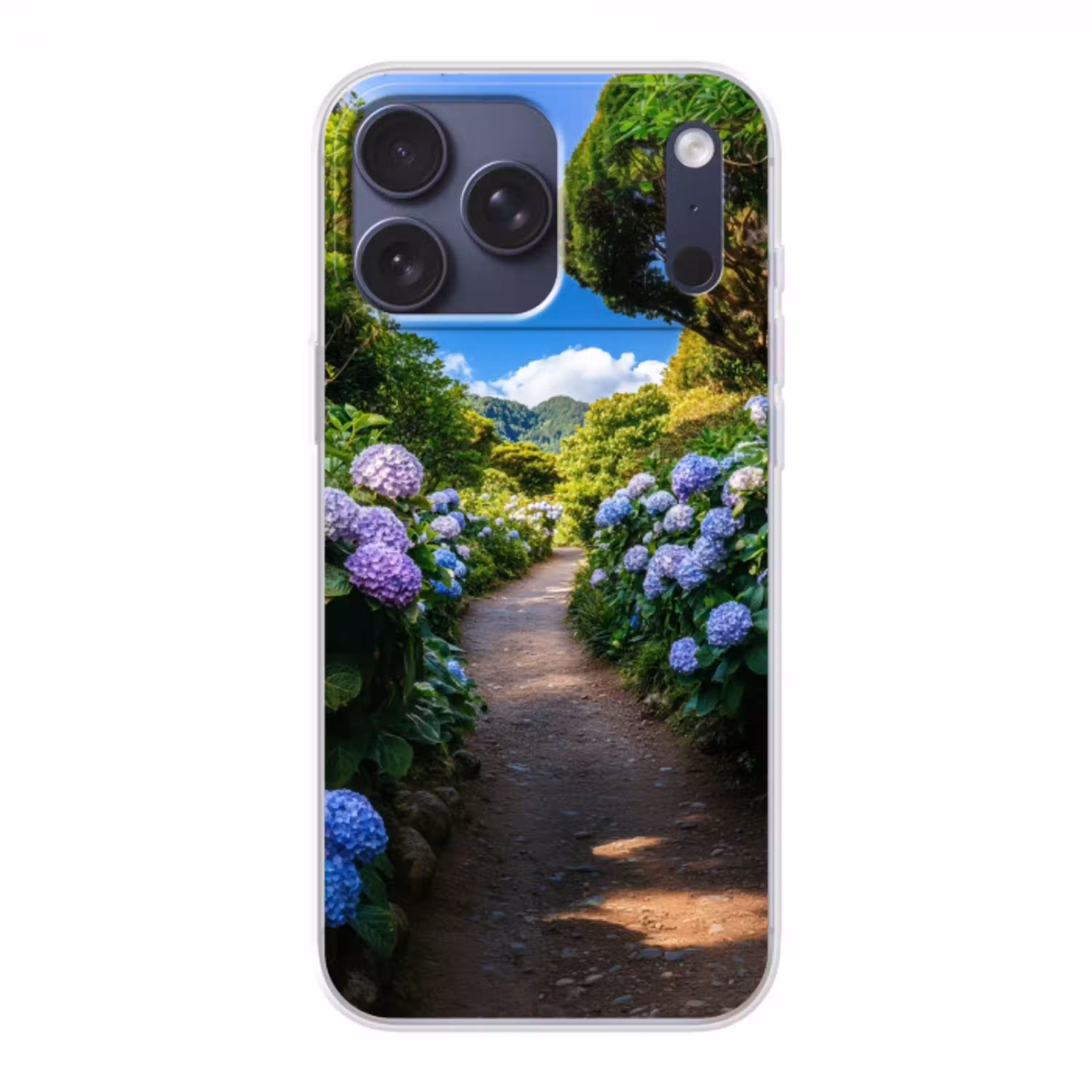 Hortsensia - Pad - Bloemen Telefoonhoesje iPhone 17 Pro Max klein -3d