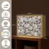 Kiezels - Stenen - Grijs Light Box met batterij (Wandlamp) middel -USP_websiteoverzichtNL