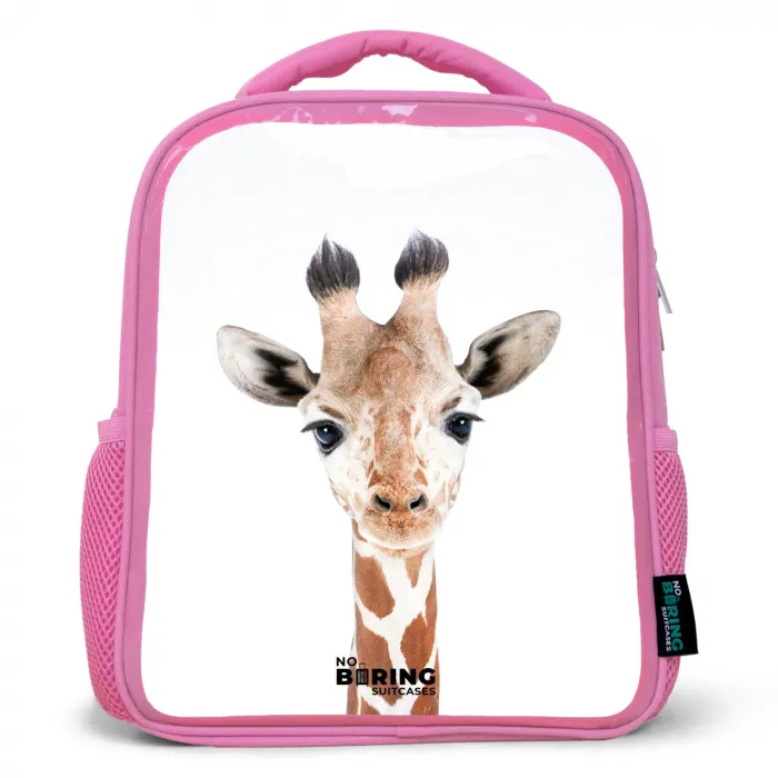 Gerrie Giraffe Kinderrugzak - Roze middel -3d