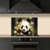 Panda - Pandabeer - Wilde dieren - Natuur - Bloemen keuken achterwand spatscherm klein -sfeer1